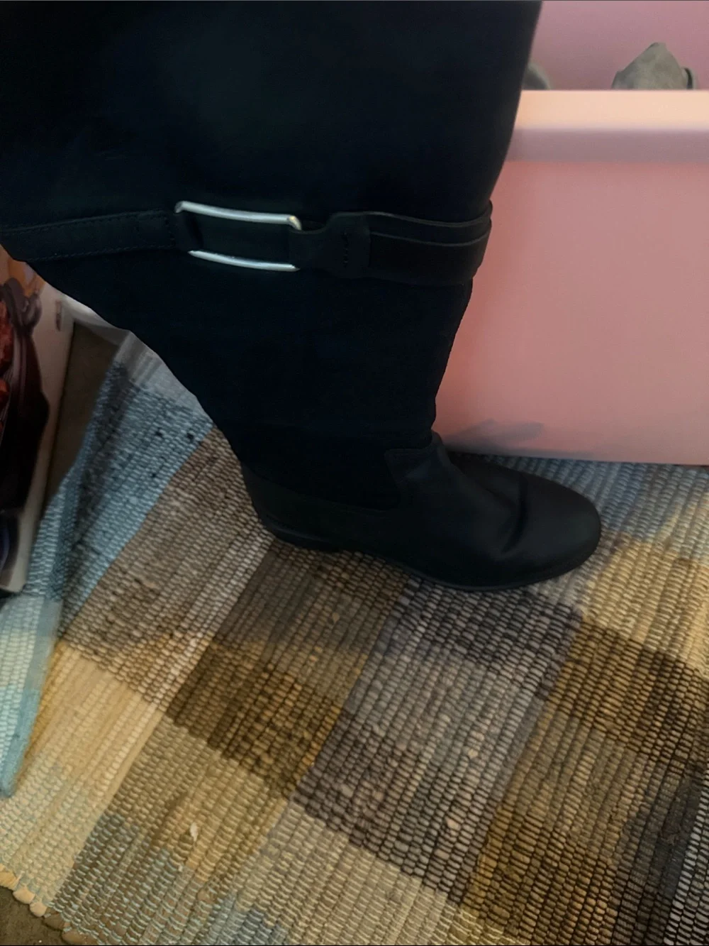Clarks Black Knee-High Boots